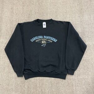 vintage Carolina Panthers sweatshirt mens medium Black 1990s logo NFL